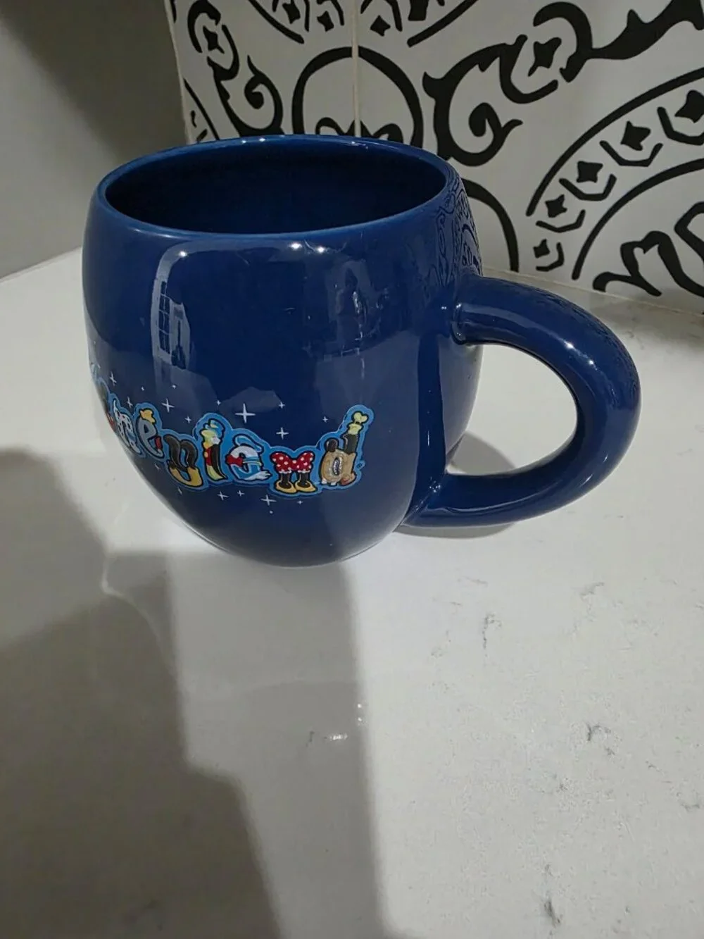 Disneyland Blue Rounded Coffee Mug Bubble Character Cup Theme Park Souvenir